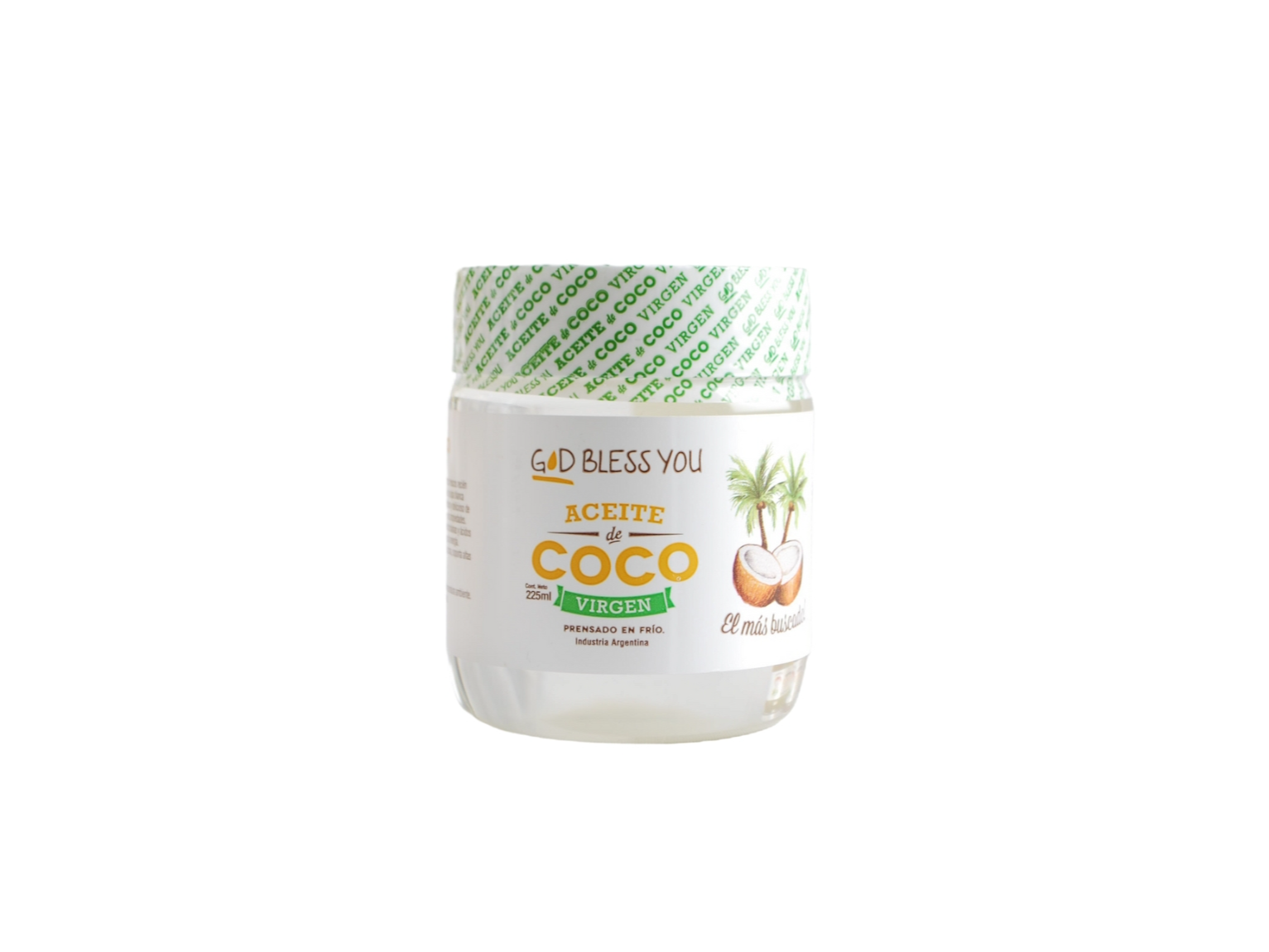 Aceite de coco virgen “God Bless You”225 ml