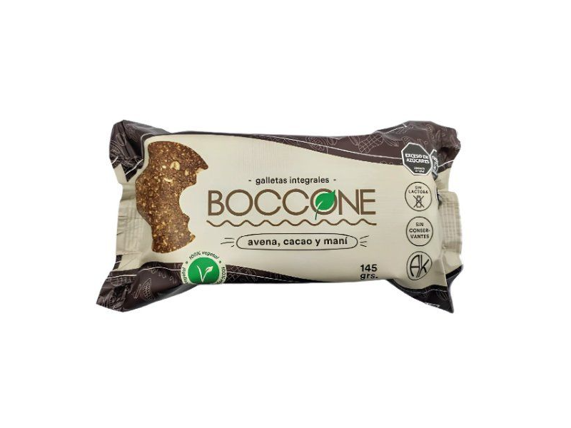 Galletas integrales Boccone avena, cacao y maní