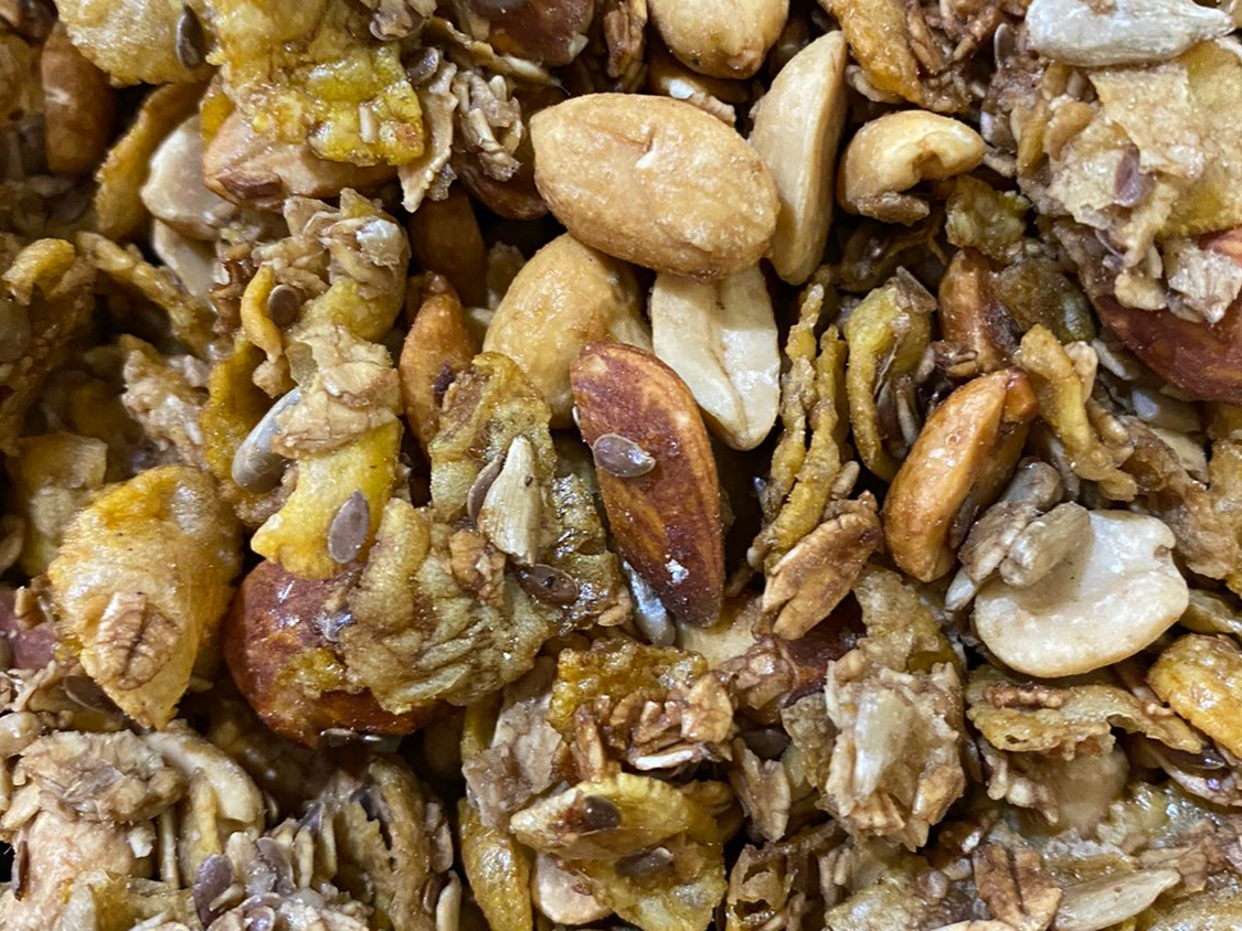Granola crocante horneada sin pasas
