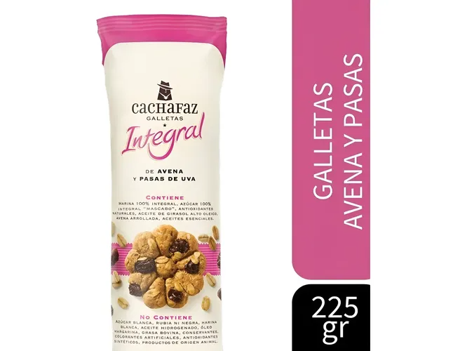 Galleta integral Cachafaz pasas de uva 225 gr
