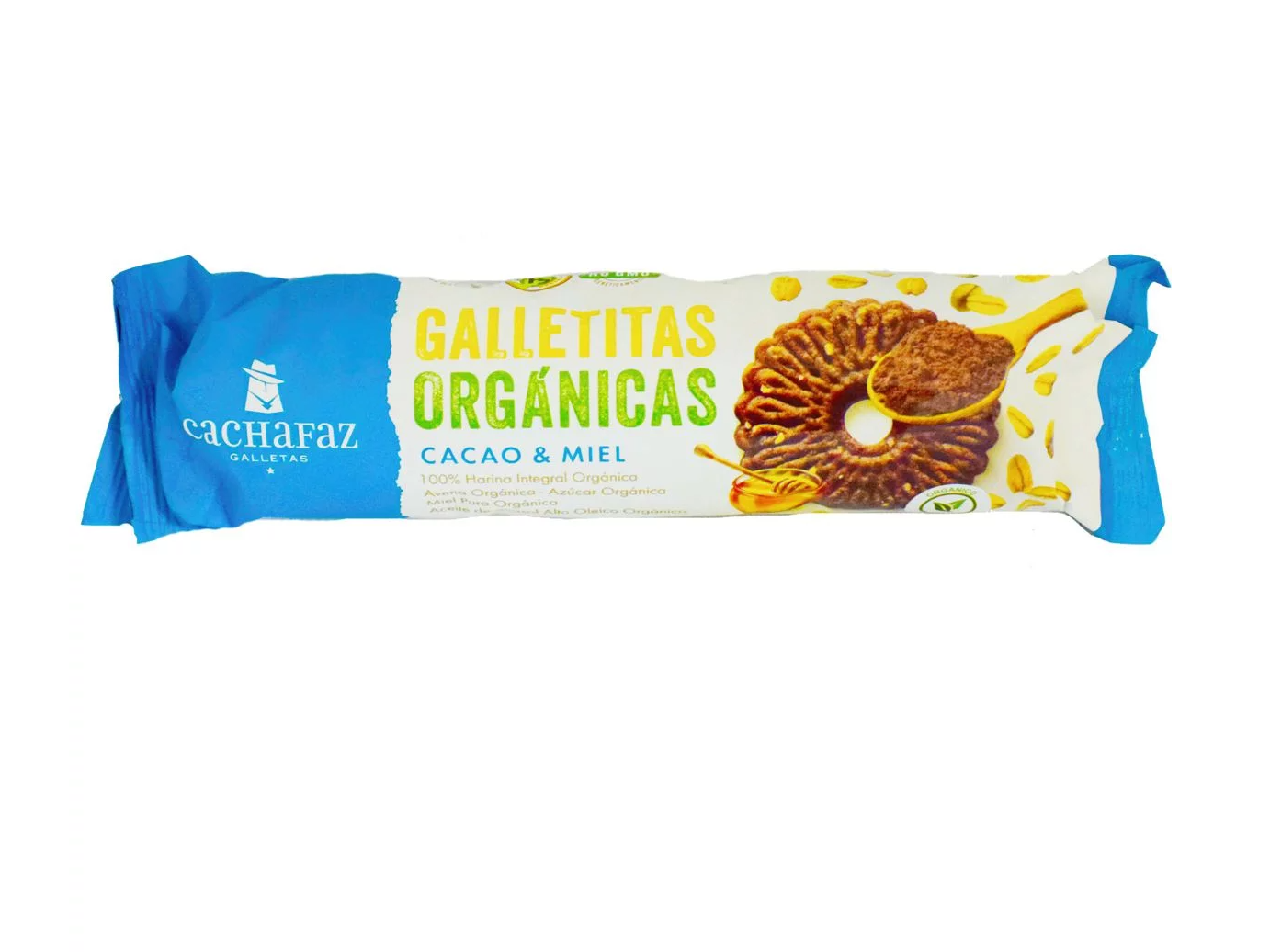 Galletas orgánicas Cachafaz cacao y miel 170 gr