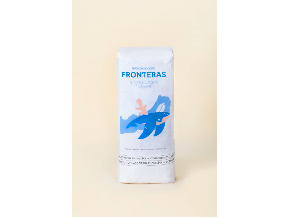 FRONTERAS - YERBA MATE, MENTA Y JENGIBRE 500G