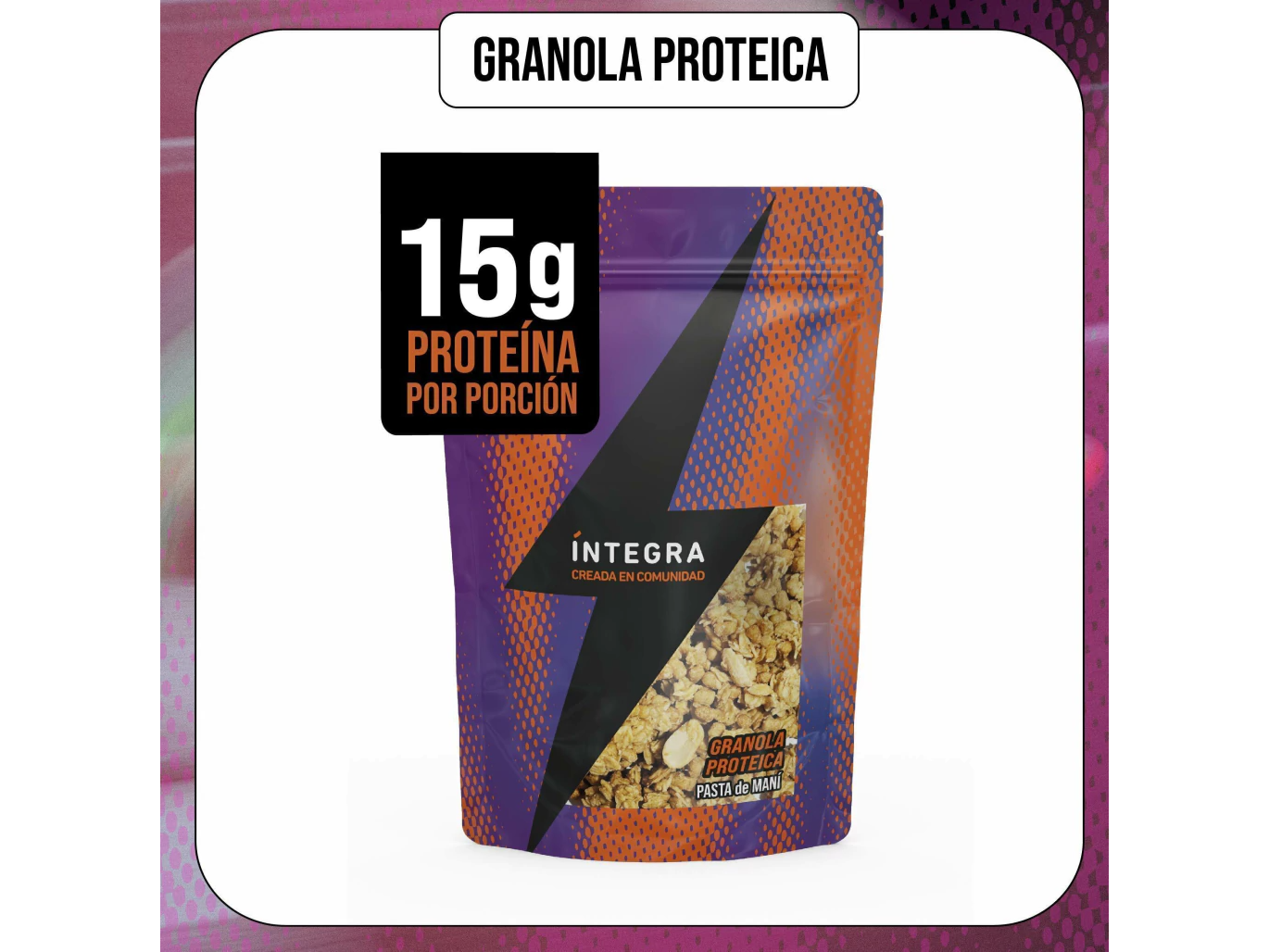 INTEGRA - Granola Proteica Pasta de Mani 250g
