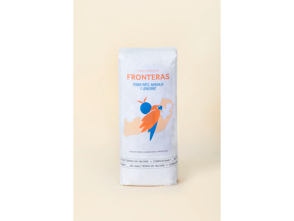 FRONTERAS - YERBA MATE, JENGIBRE Y NARANJA 500G