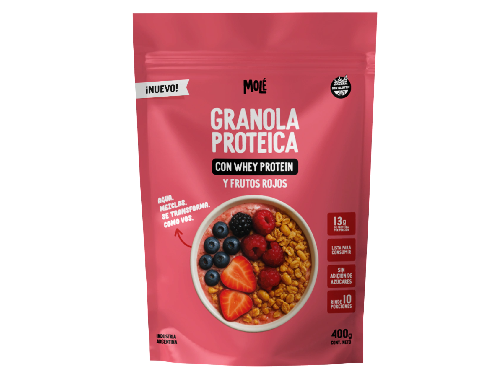 MOLE - Granola Proteica Frutos Rojos