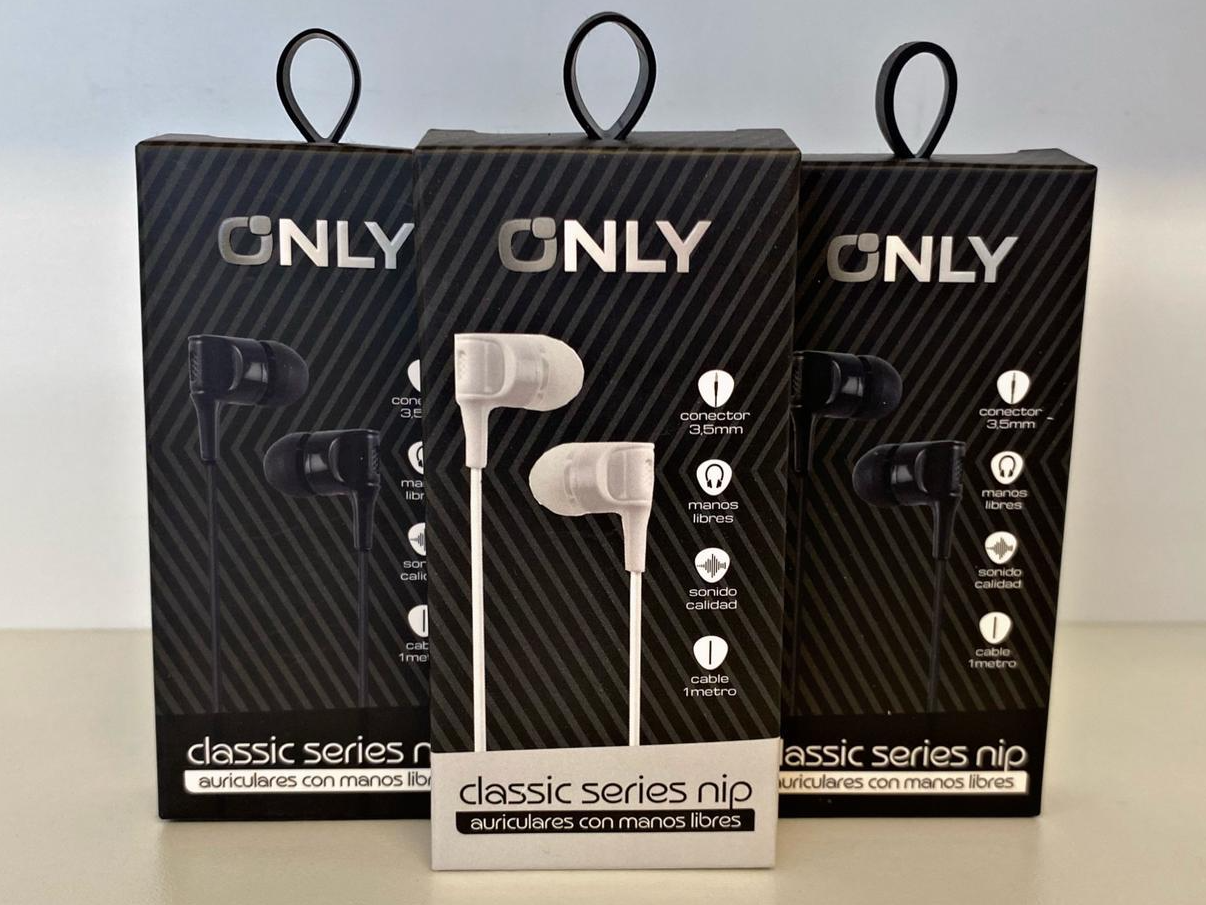 AURICULARES CON CABLE ONLY EN CAJA