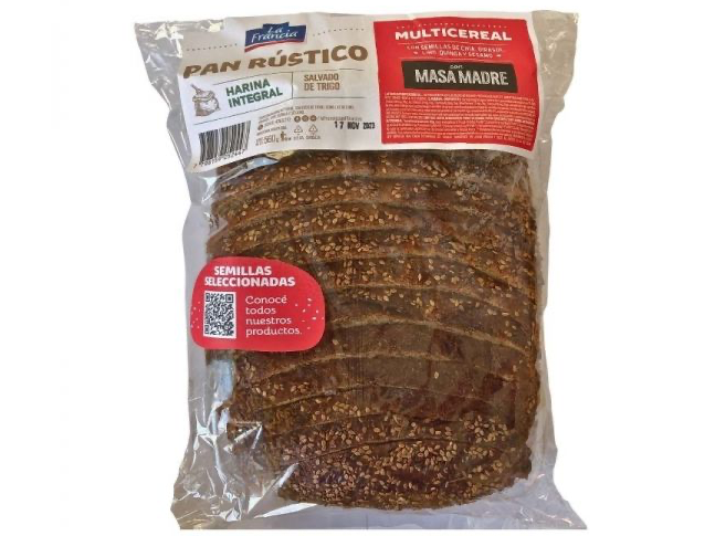 Pan multicereal de masa madre