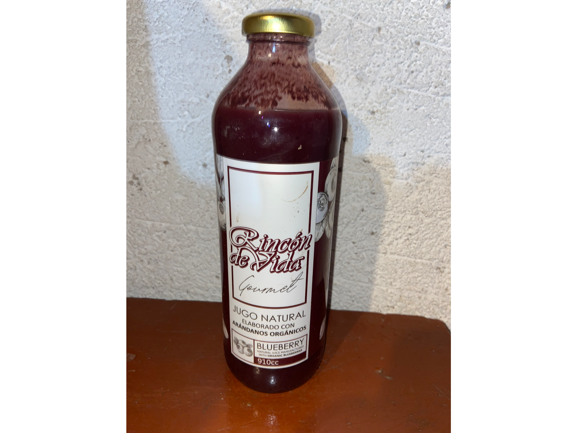 Jugo de arándanos Gourmet 910 cc. SIN TACC botella de vidrio