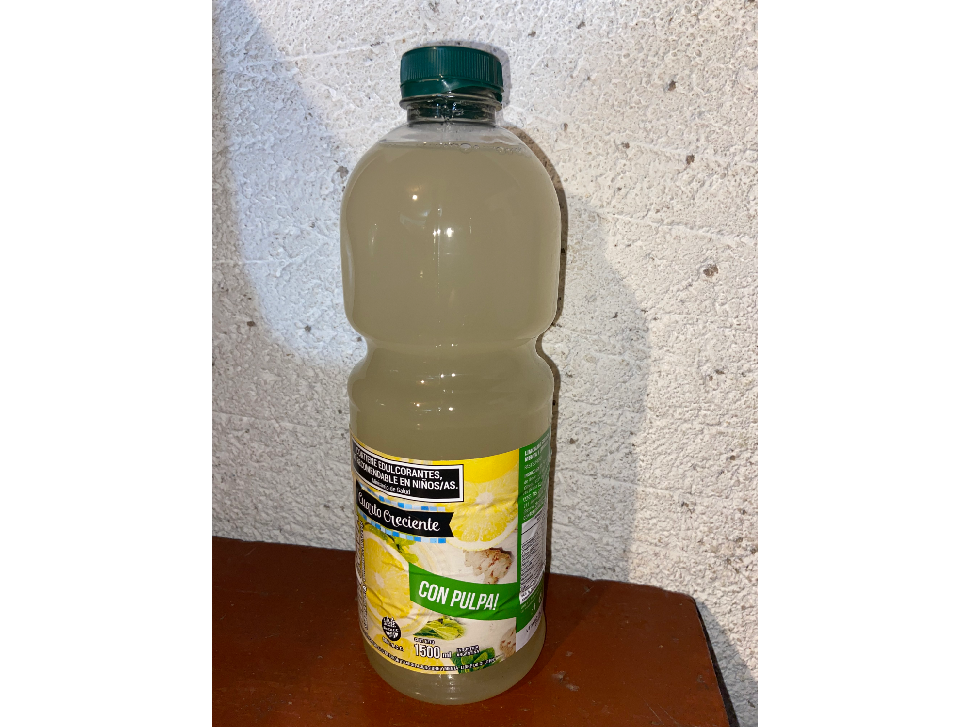 Jugo de limón, menta y jengibre x 1,5 L SIN TACC