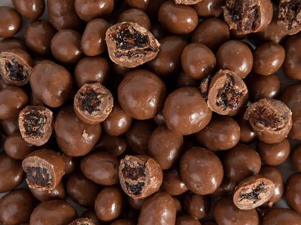 Pasas de uva con chocolate