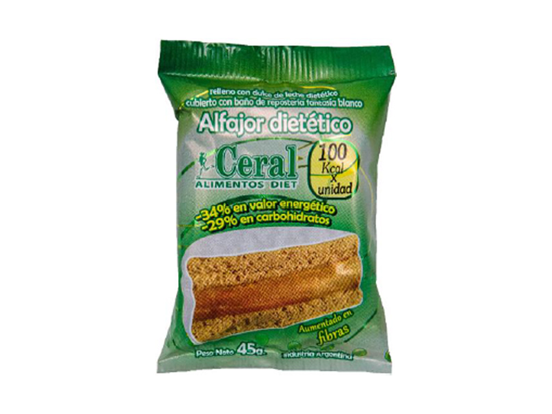Alfajor dietético blanco