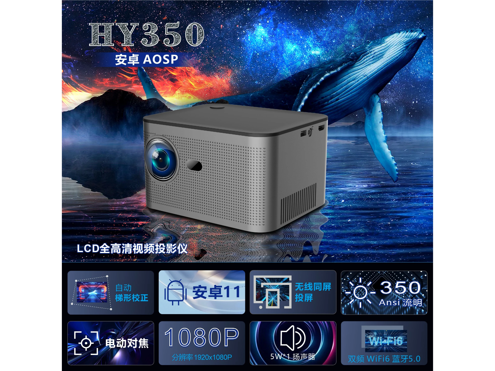 HY350 PROYECTOR ANDROIDE 1080P (Copia)