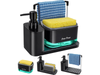 Set Dispensador de Jabon de Cocina con bandeja y Soporte para esponja