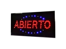 CARTEL ABIERTO LUMINOSO