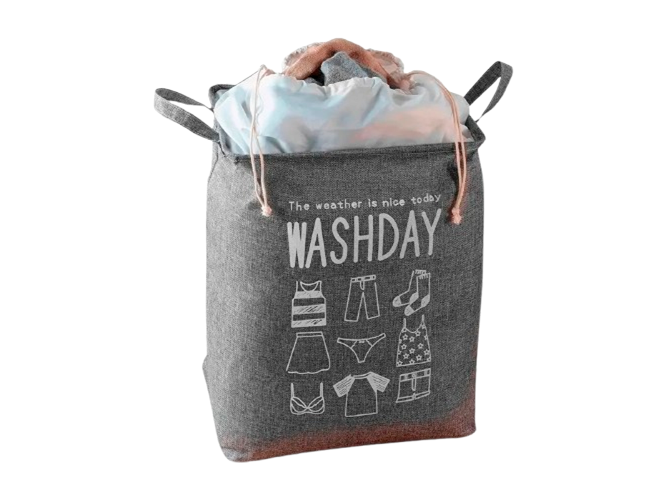 CANASTO ORGANIZADOR ROPA SUCIA PLEGABLE SEMI RIGIDO