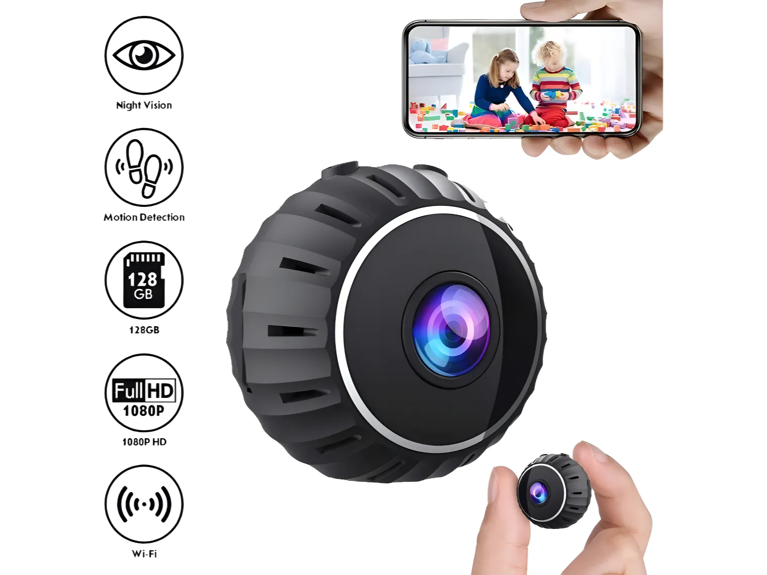 MINI CAMARA IP ESPIA WIFI HD IPC-NX11 SEISA