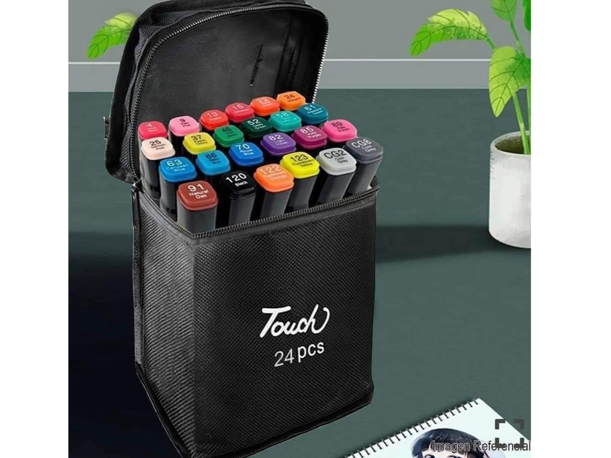 Marcadores doble punta x 24