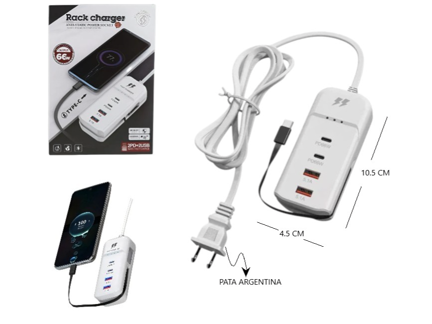 MINI ZAPATILLA USB RACK CHARGER