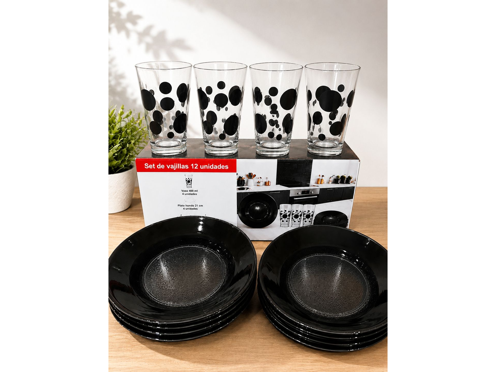 SET DURAX X 12 COLOR NEGRO