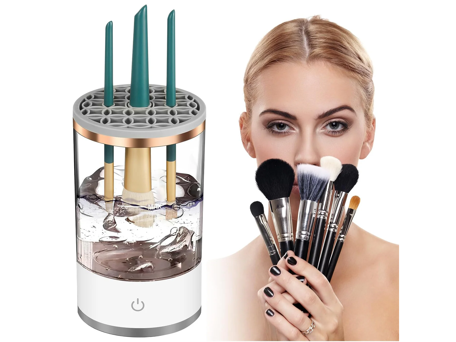 LIMPIADOR DE BROCHAS MAQUILLAJE ELECTRICO