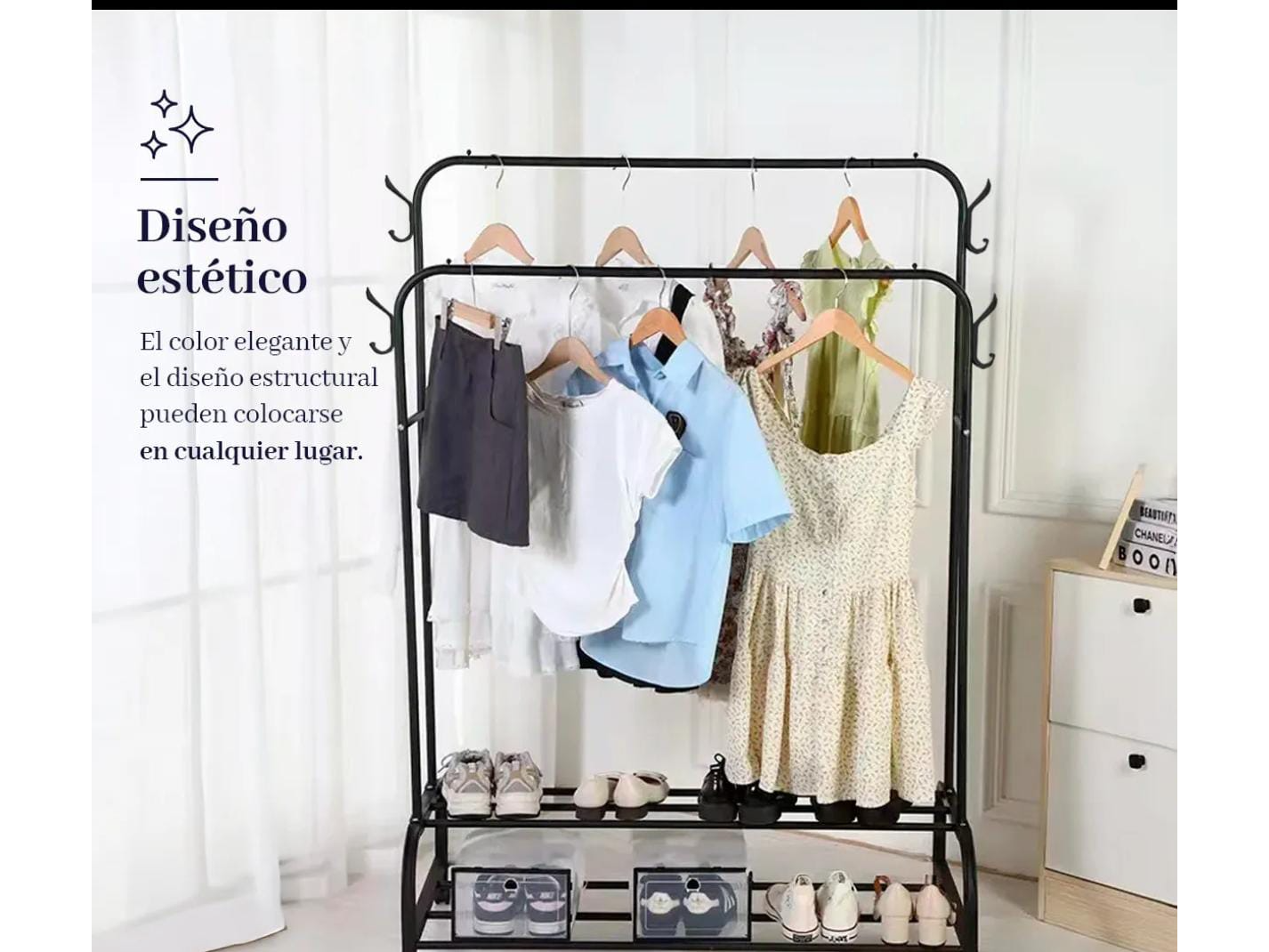 PERCHERO METALICO ORGANIZADOR 35 KILOS