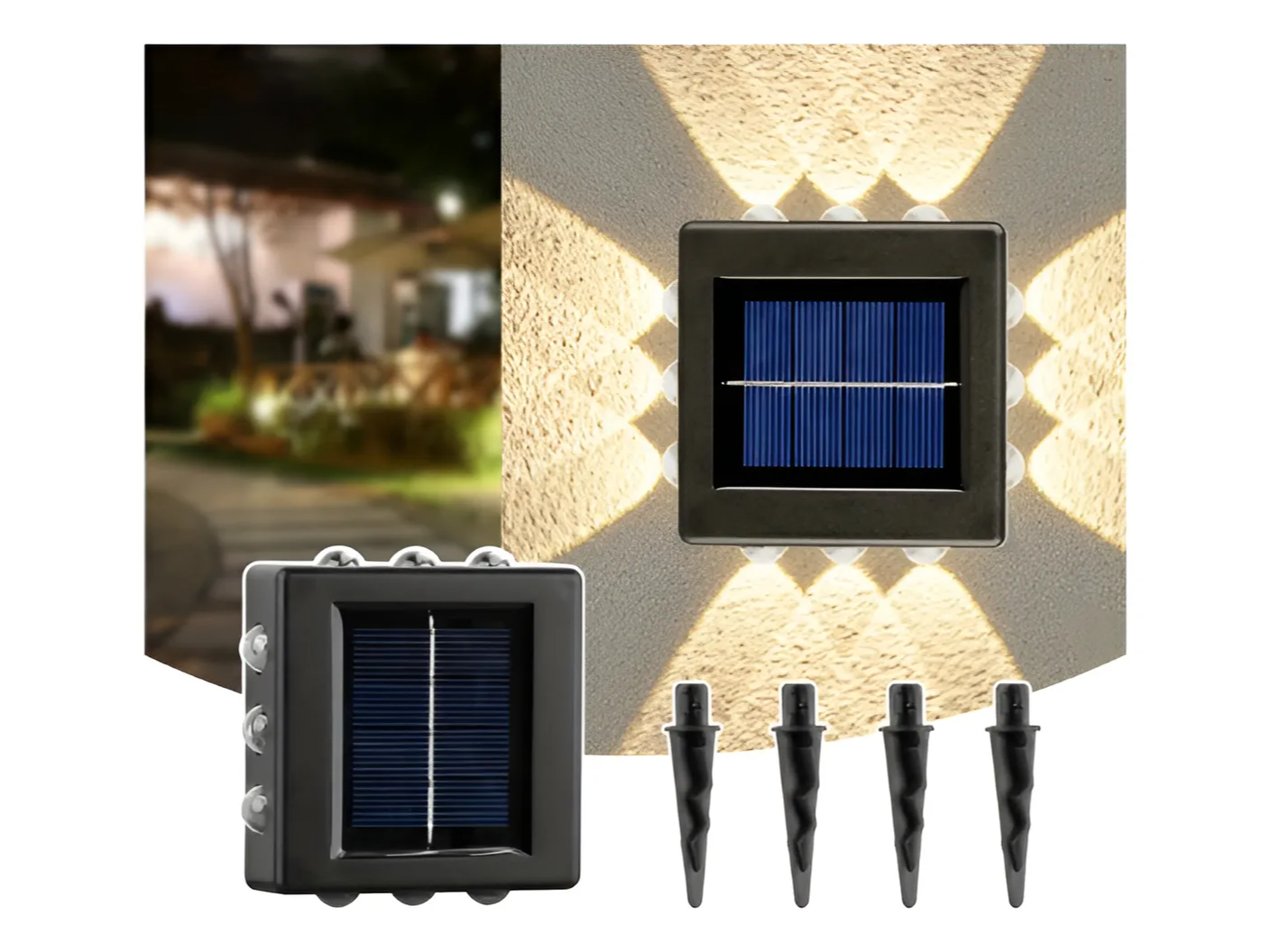 LAMPARA SOLAR LUZ CALIDA 2 EN 1