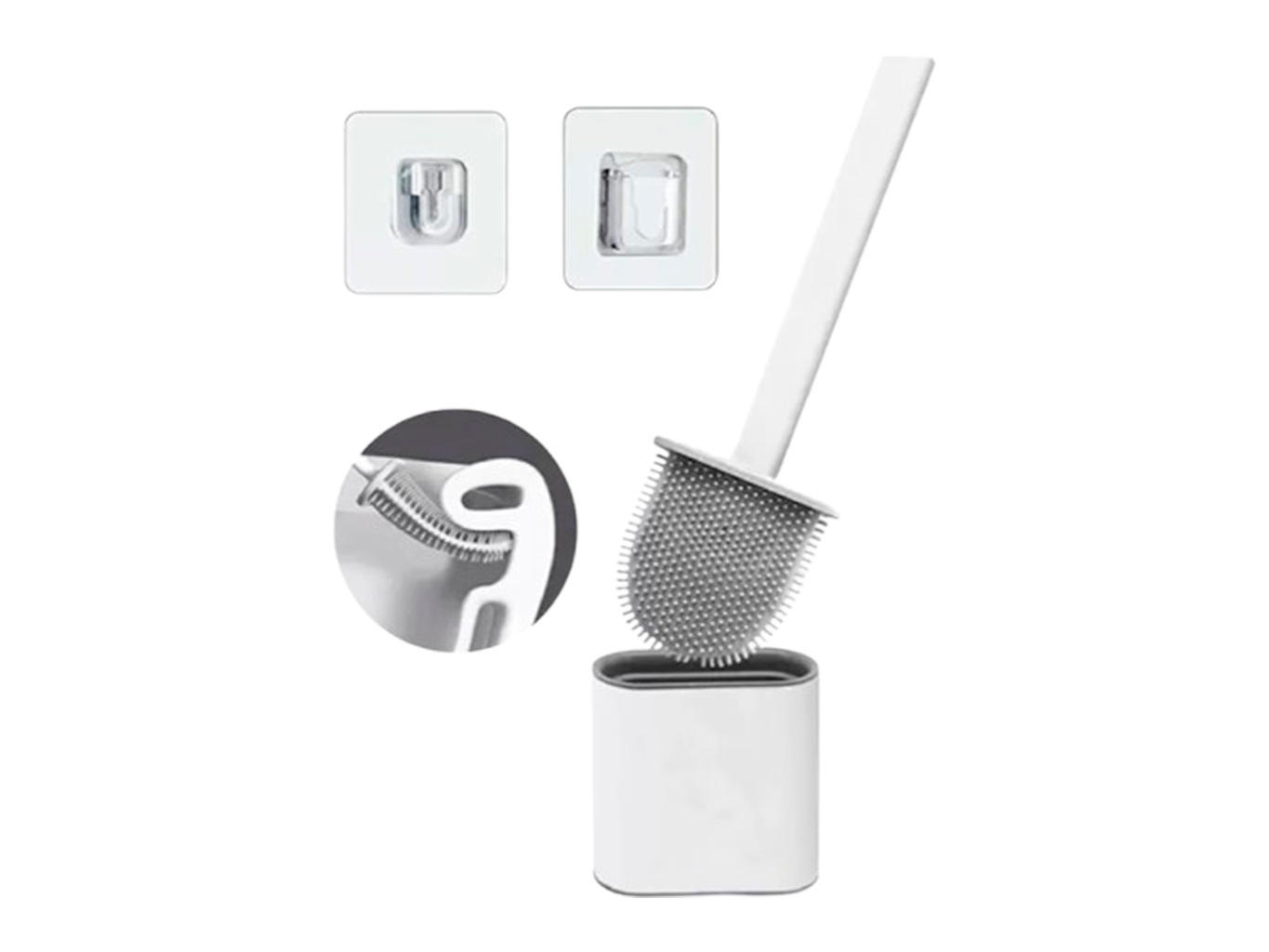 Cepillo Escobilla D Baño Inodoro Accesorio Silicona Flexible