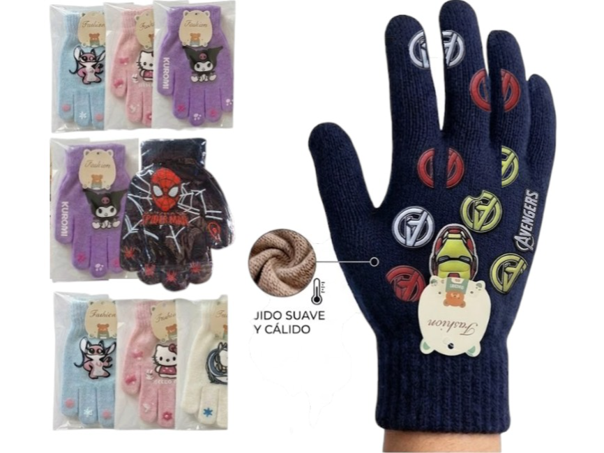 GUANTES NIÑOS DISEÑOS