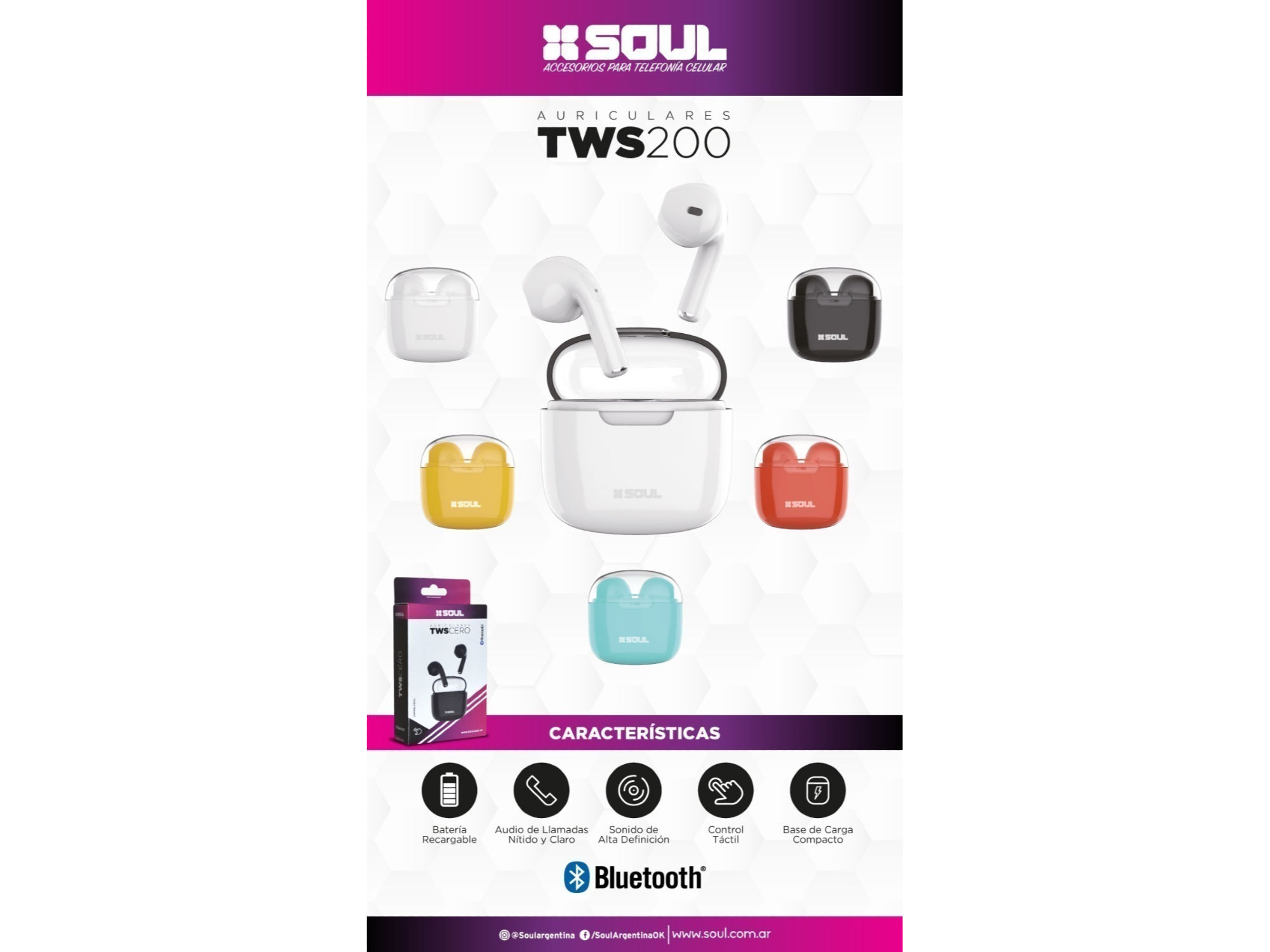 AURICULAR SOUL TWS 200 COLORES