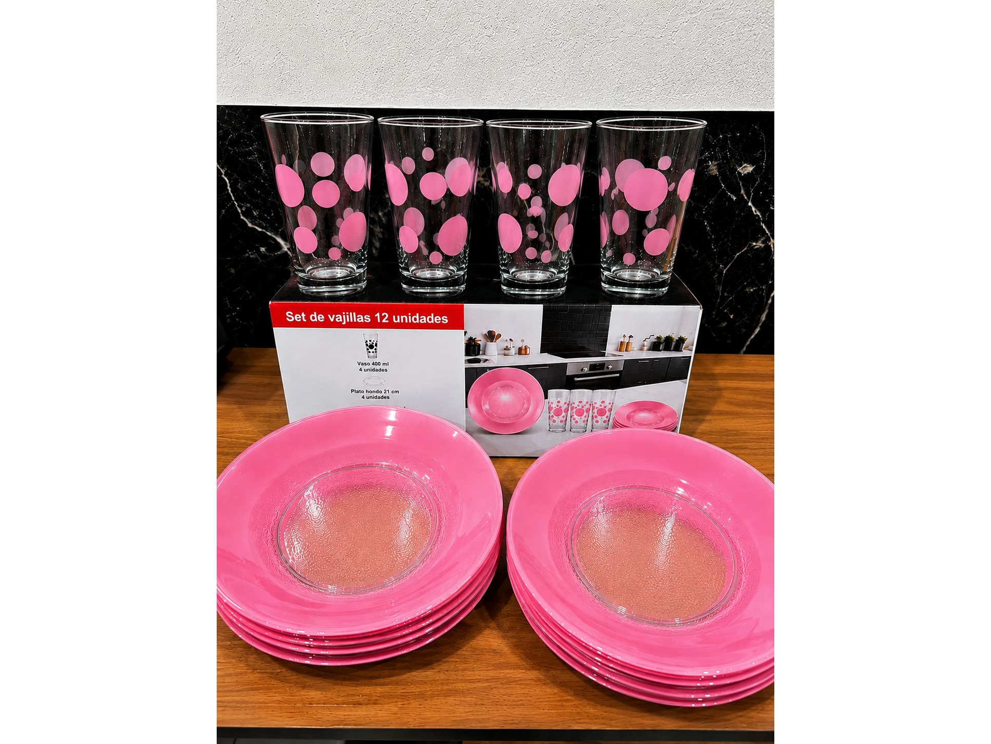 SET DURAX X 12 COLOR ROSA