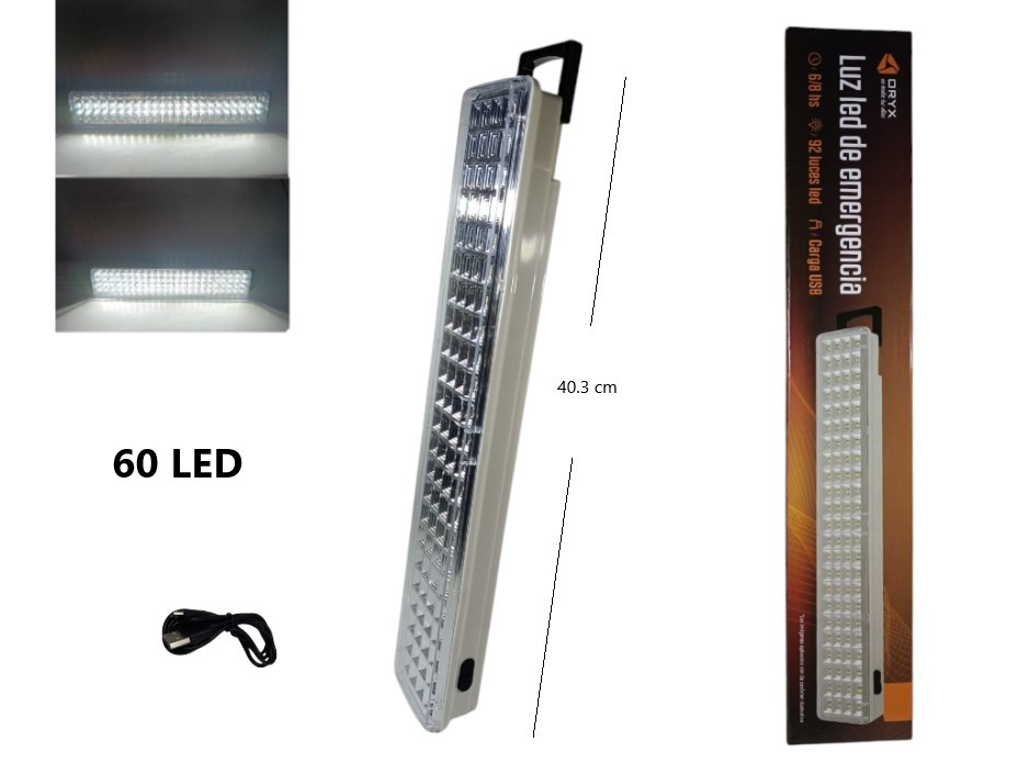 LUZ LED EMERGENCIA 60 LEDS ORYX