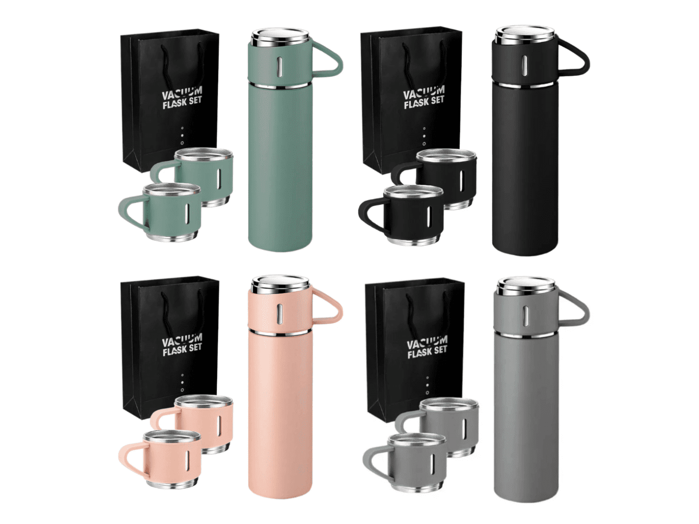 SET TERMO ACERO INOXIDABLE CON DOS TAZAS