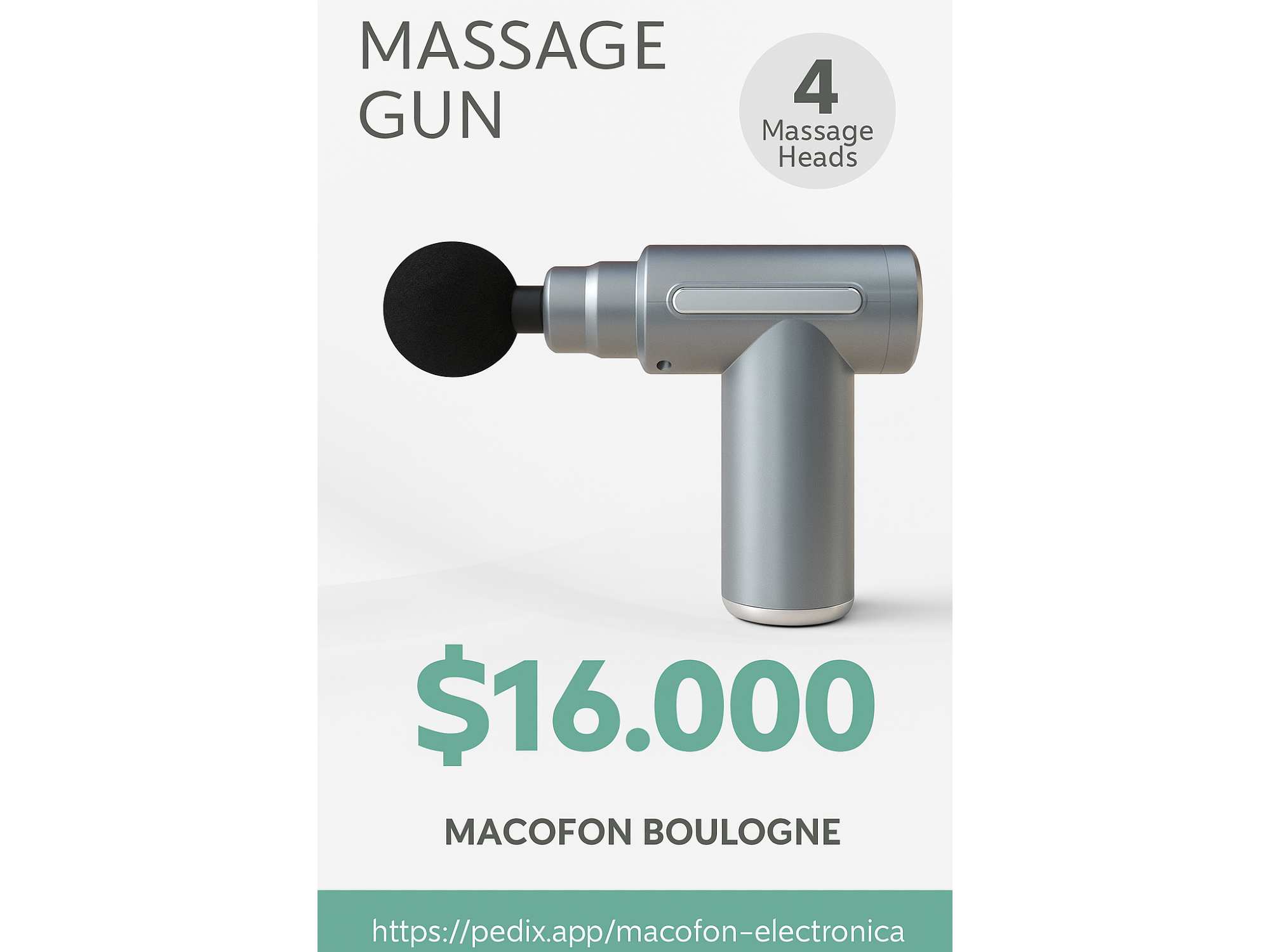 PISTOLA MASAJEADORA RECARGABLE