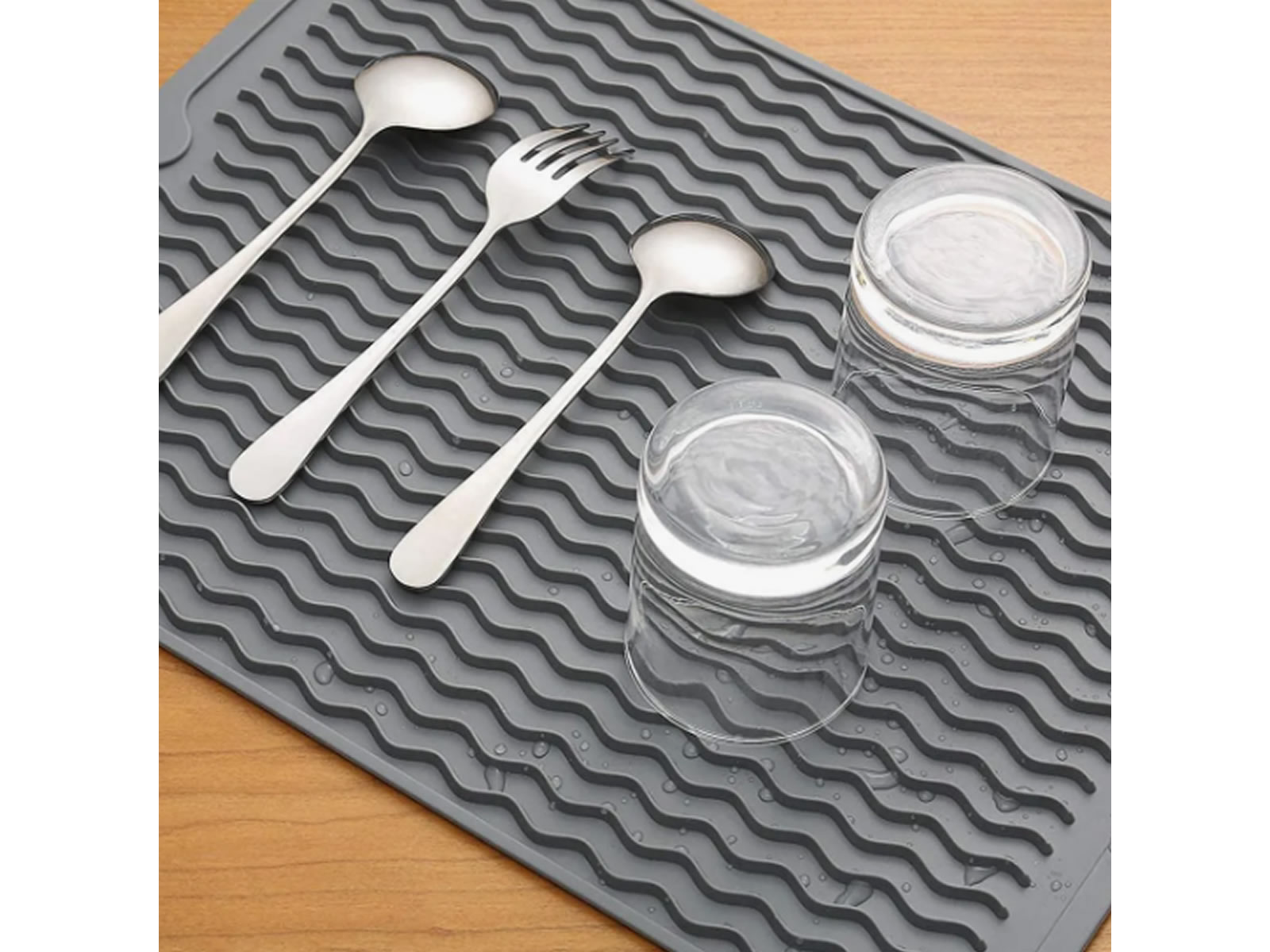 Tapete Escurridor Silicona Vasos Platos Cocina Barra Bar