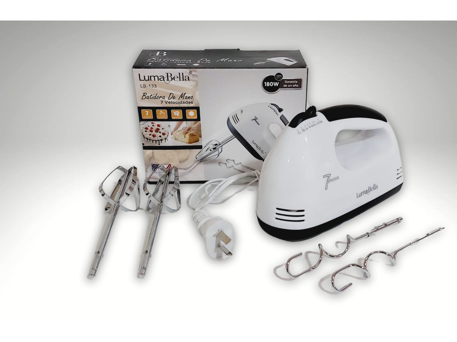 BATIDORA DE MANO 7 VELOCIDADES LUMA BELLA