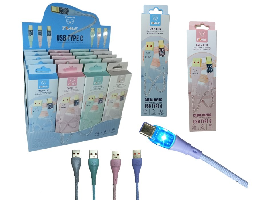 CABLE USB TIME C LUZ INDICADOR