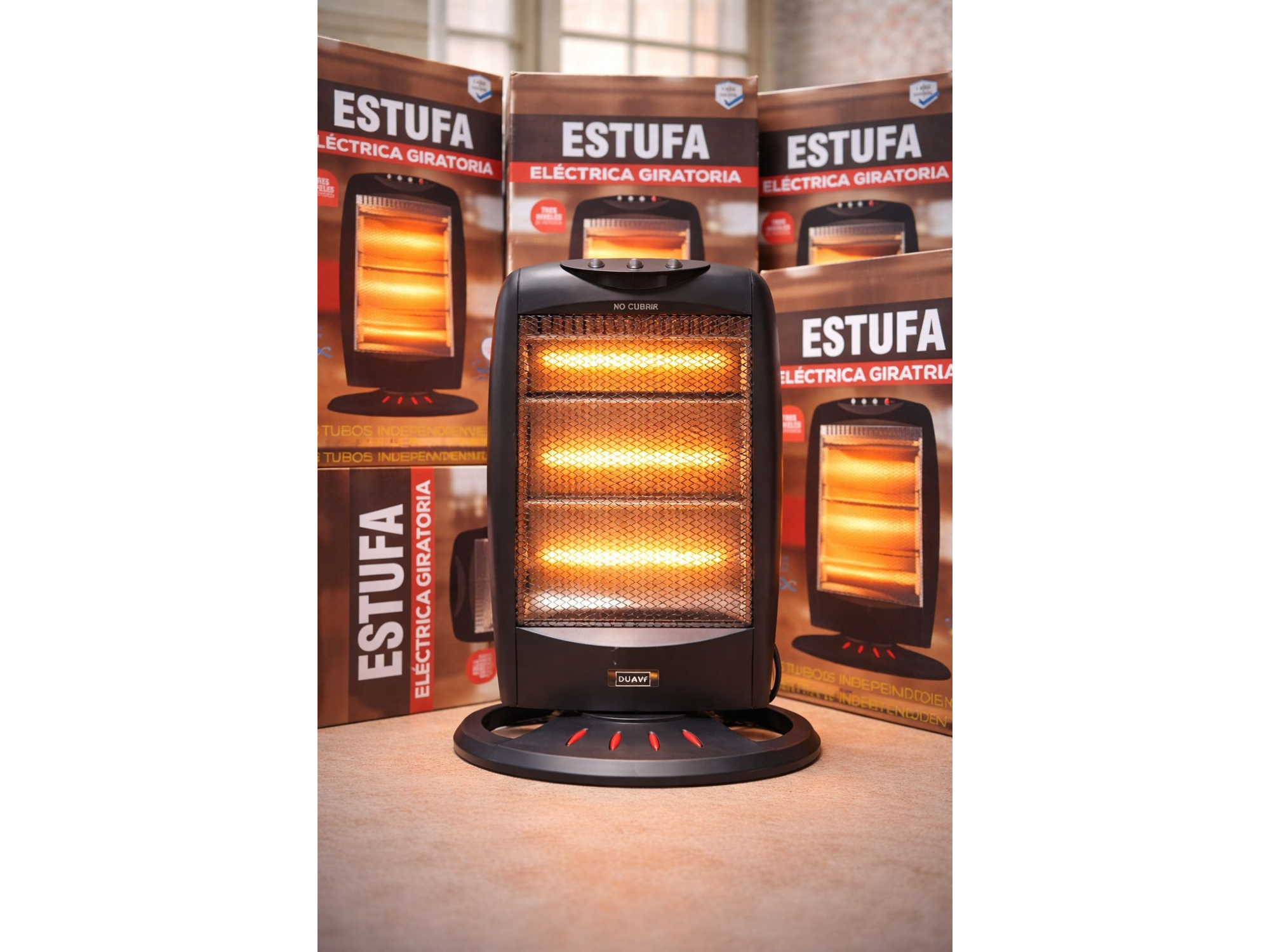 ESTUFA 3 VELAS GIRATORIA