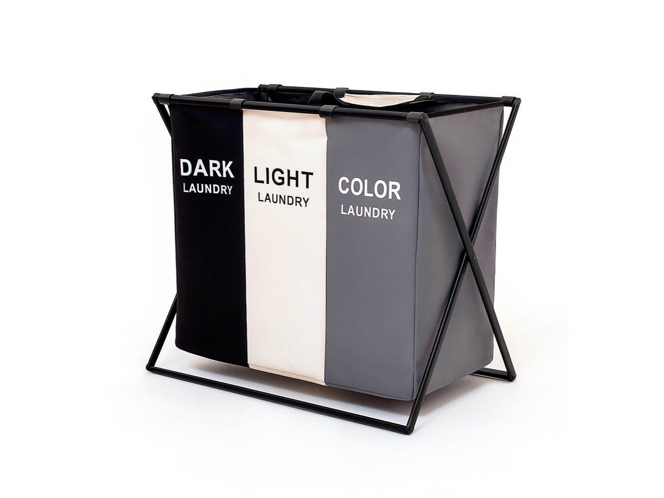 ORGANIZADOR DE ROPA SUCIA CESTO TRIPLE