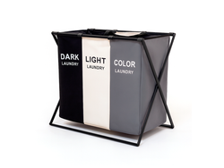 ORGANIZADOR DE ROPA SUCIA CESTO TRIPLE