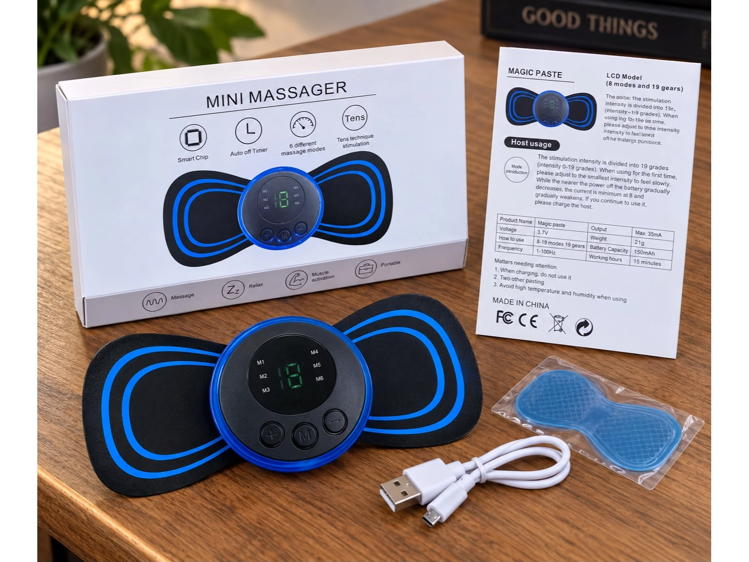 MINI MASAJEADOR EMS DIGITAL
