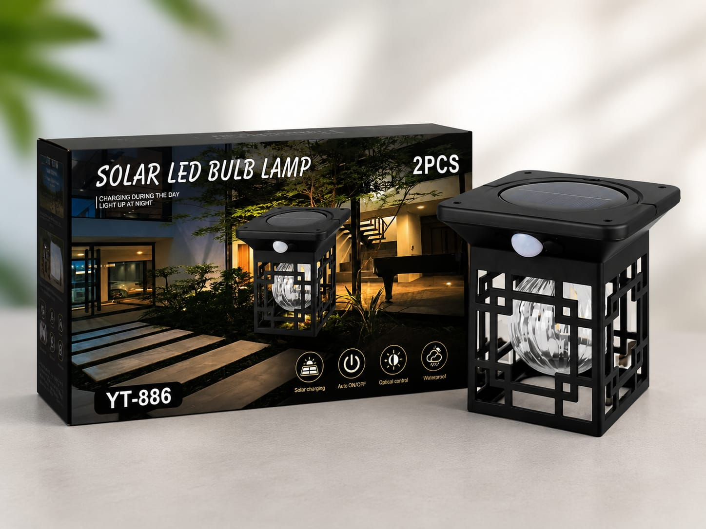 Lampara solar 2 piezas 886