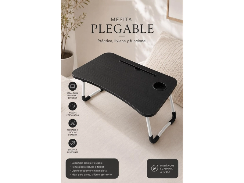 MESA BANDEJA DE CAMA PLEGABLE