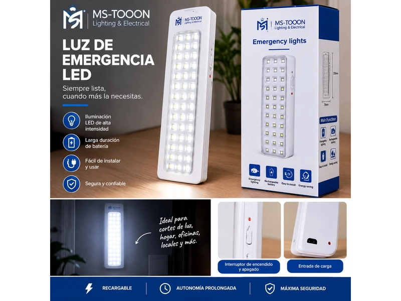 Luz de Emergencia 30 LED MS-TOOON
