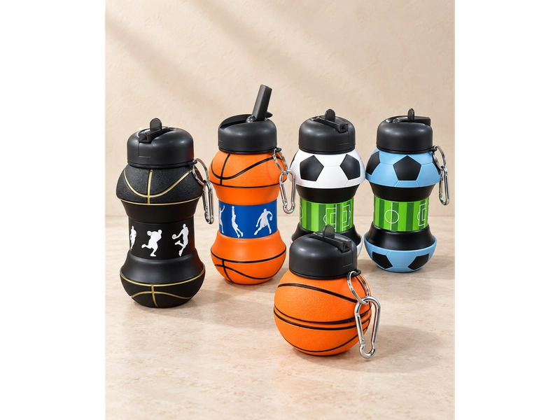 BOTELLA INFANTIL PLEGABLE PELOTA