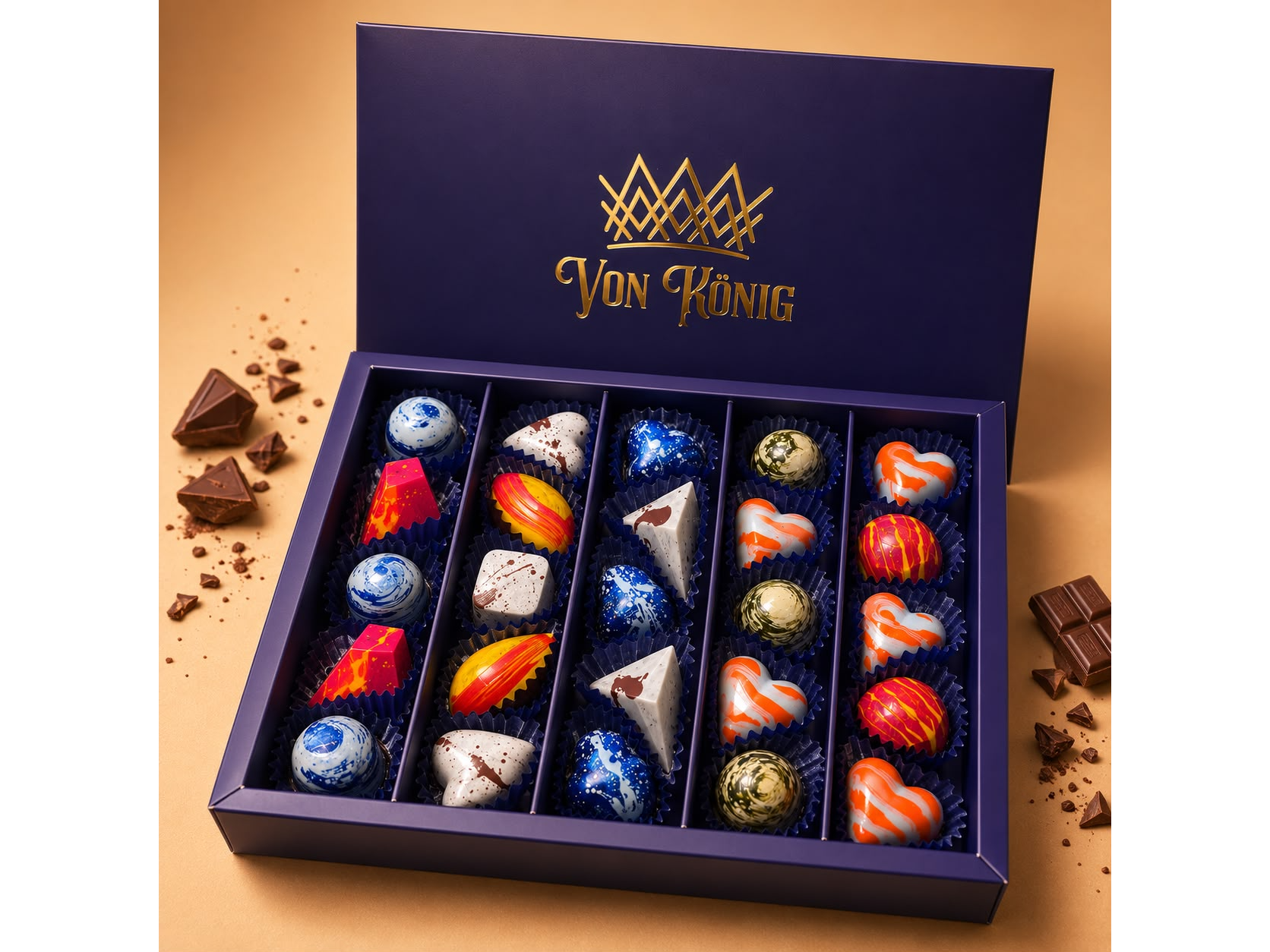 Caja x 25 Bombones Artesanales Premium Von Konig