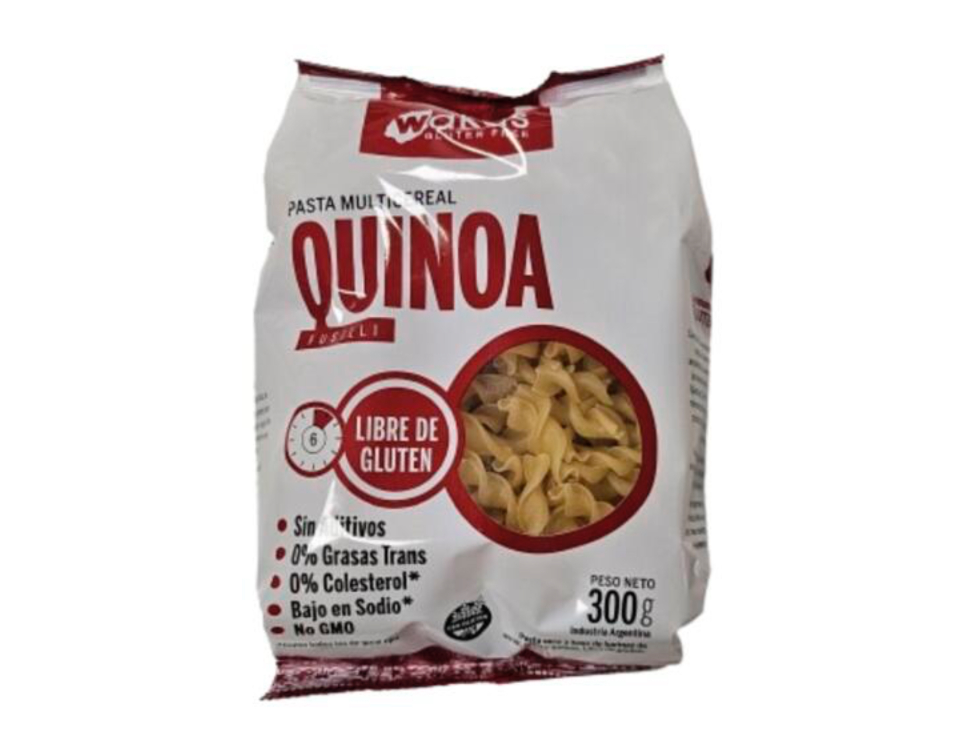 Pasta Seca Multicereal Fusilli con Quinoa x 300g - Wakas