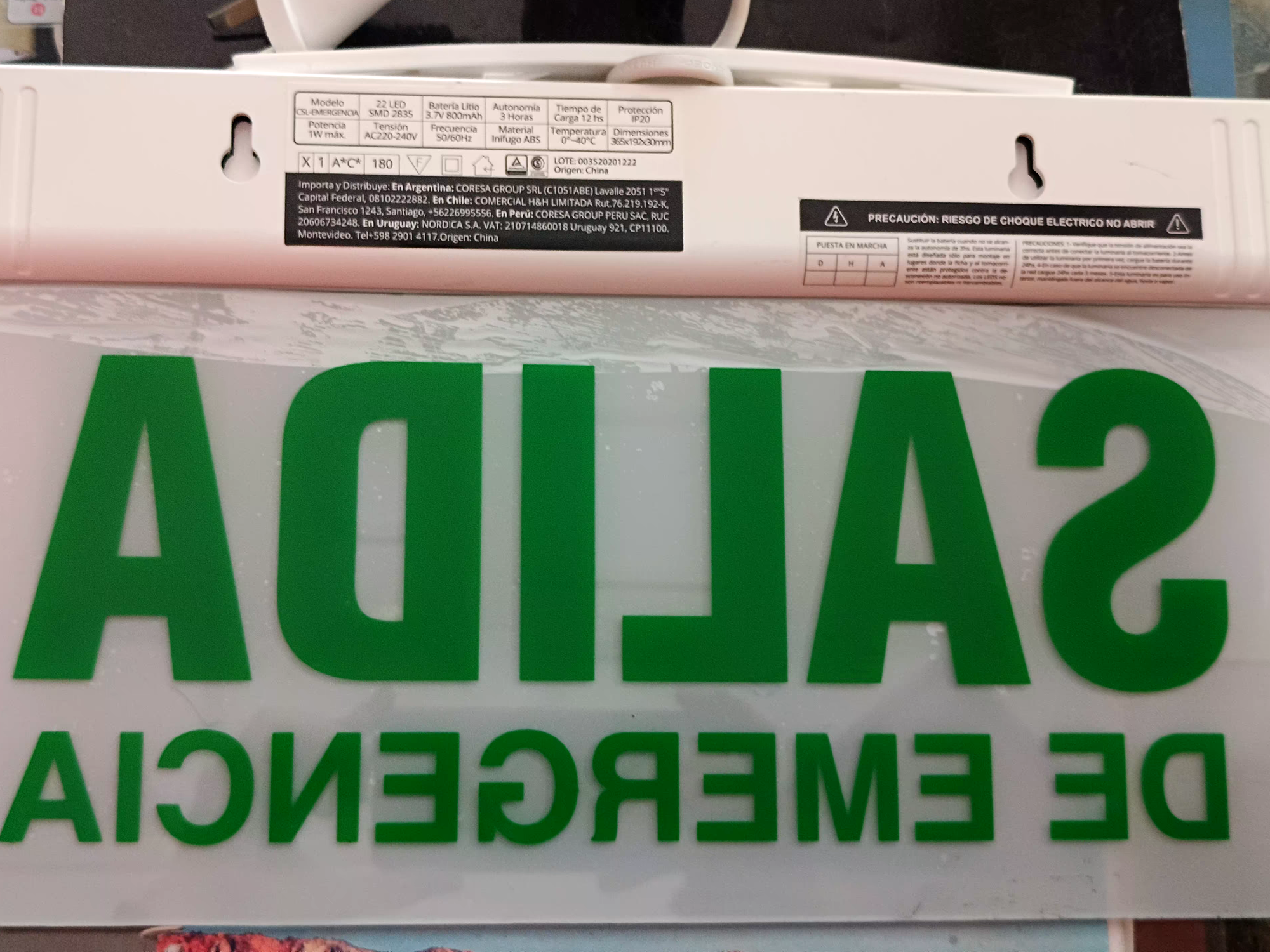 Cartel SALIDA Macroled