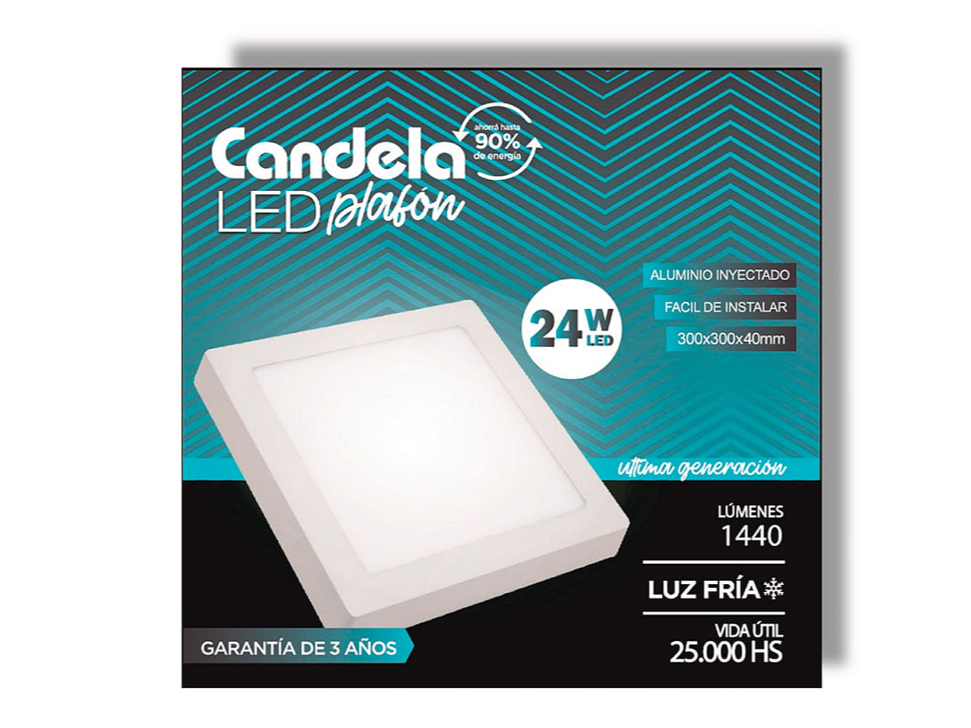 Plafon 24w Luz Fria CANDELA