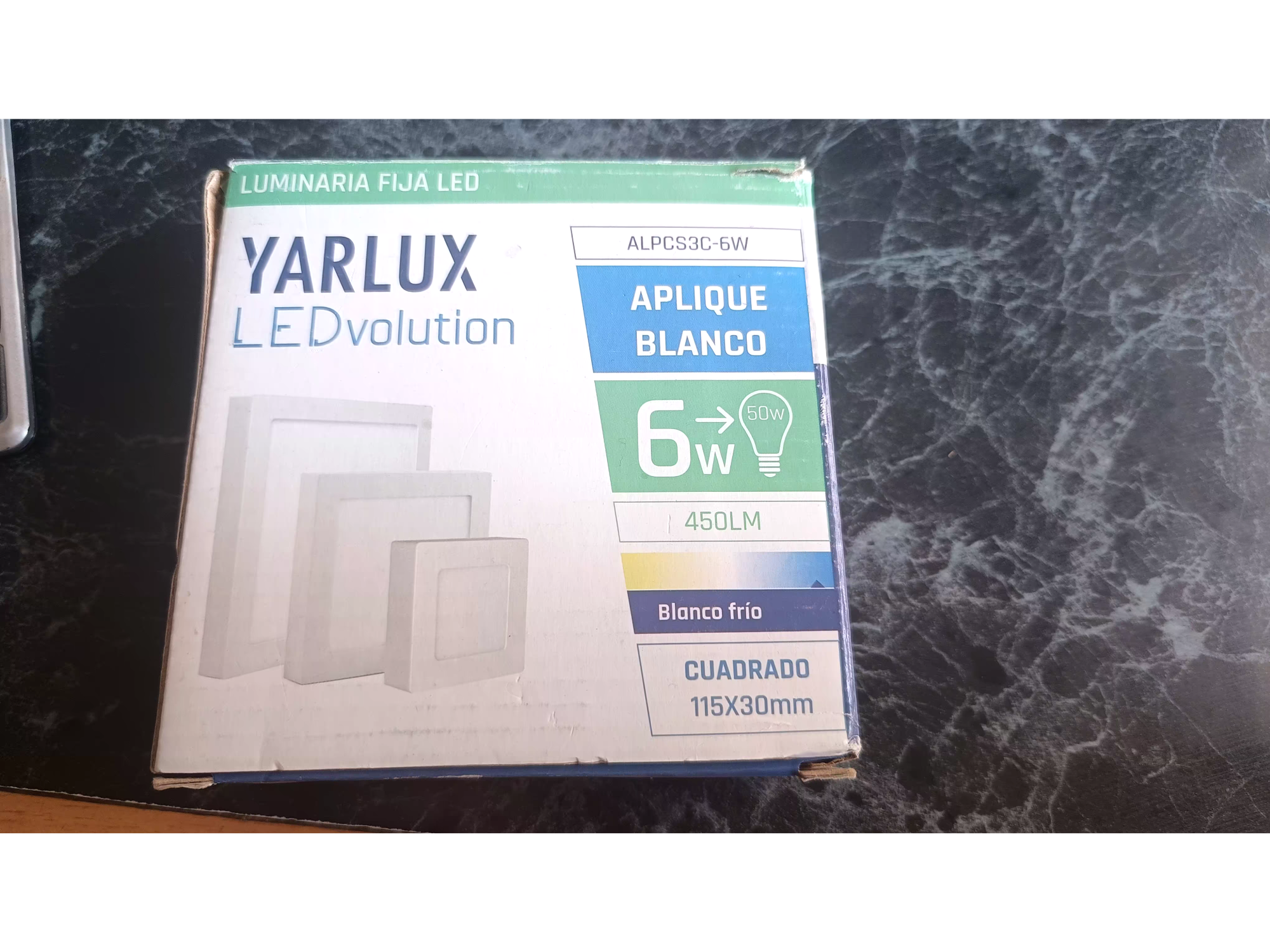 PLAFON 6w YARLUX LUZ FRIA