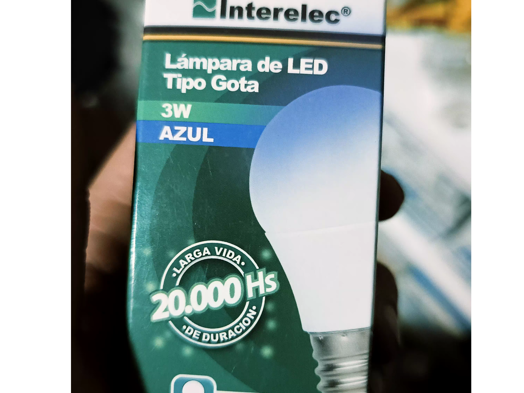 Lámpara Gota Led COLORES Interelec 5w